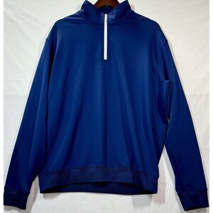 Private‎ Estate Brand Quarter Zip Golf Shirt Blue Men's Sz XL